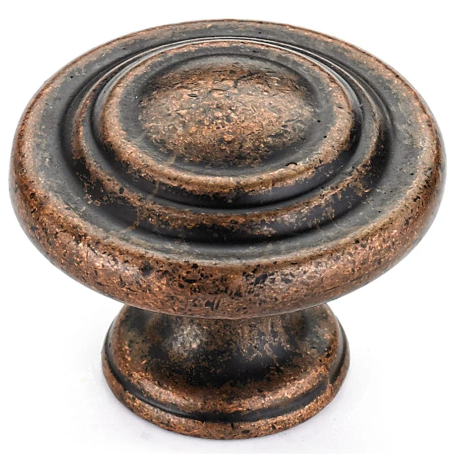 Traditional Knob, 1-5/16″ D, Antique Copper