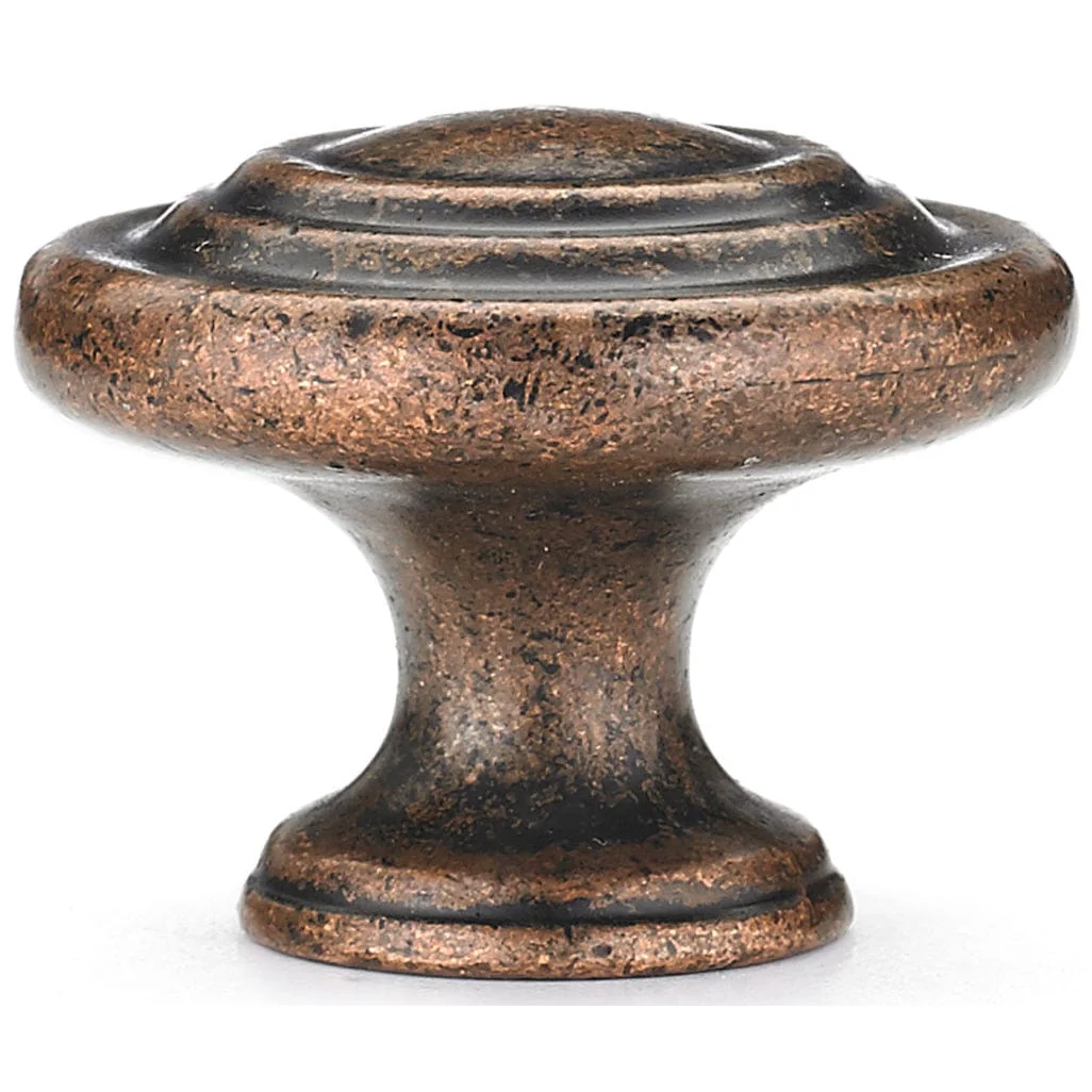 Traditional Knob, 1-5/16" D, Antique Copper - Image 3