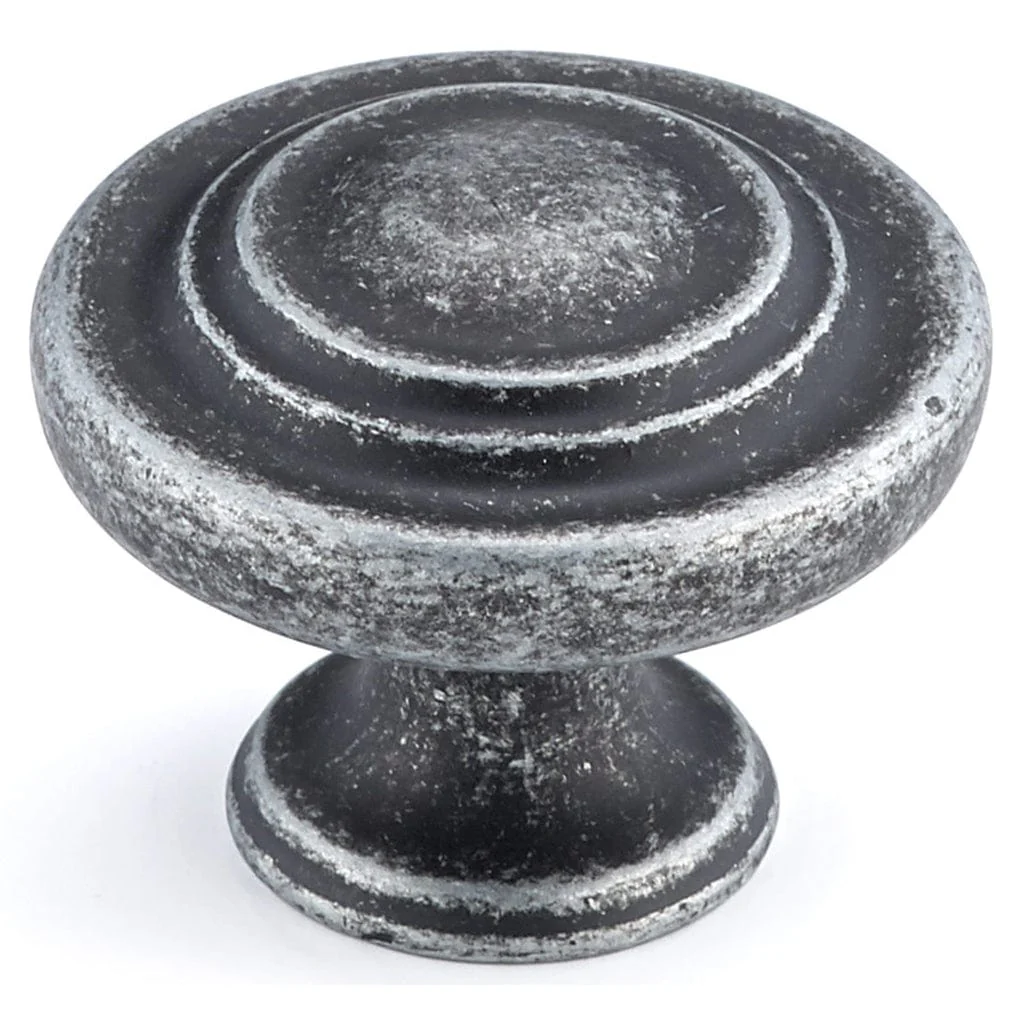 Traditional Knob, 1-5/16″ D, Natural Iron