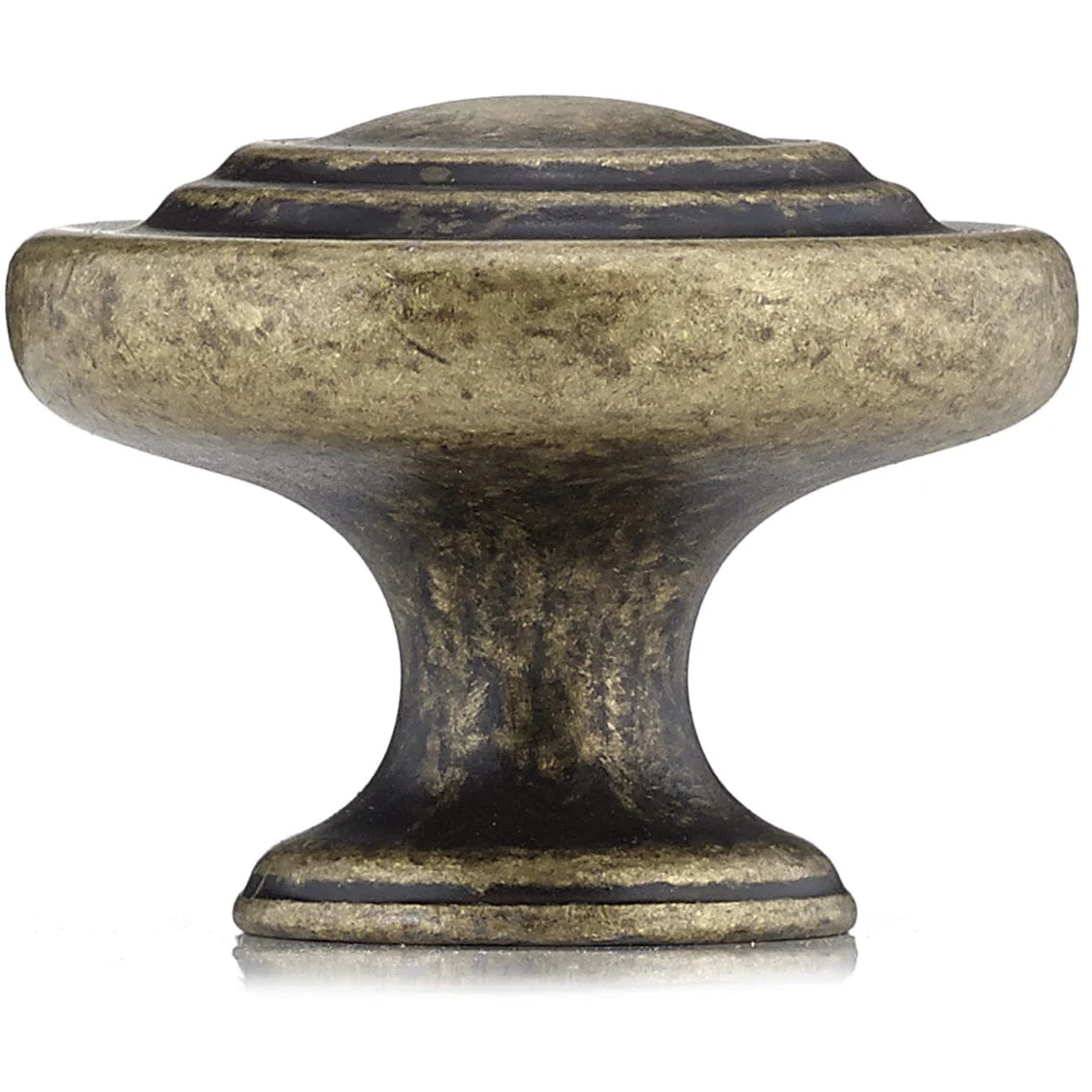 Traditional Knob, 1-5/16" D, Burnished Brass - Image 3