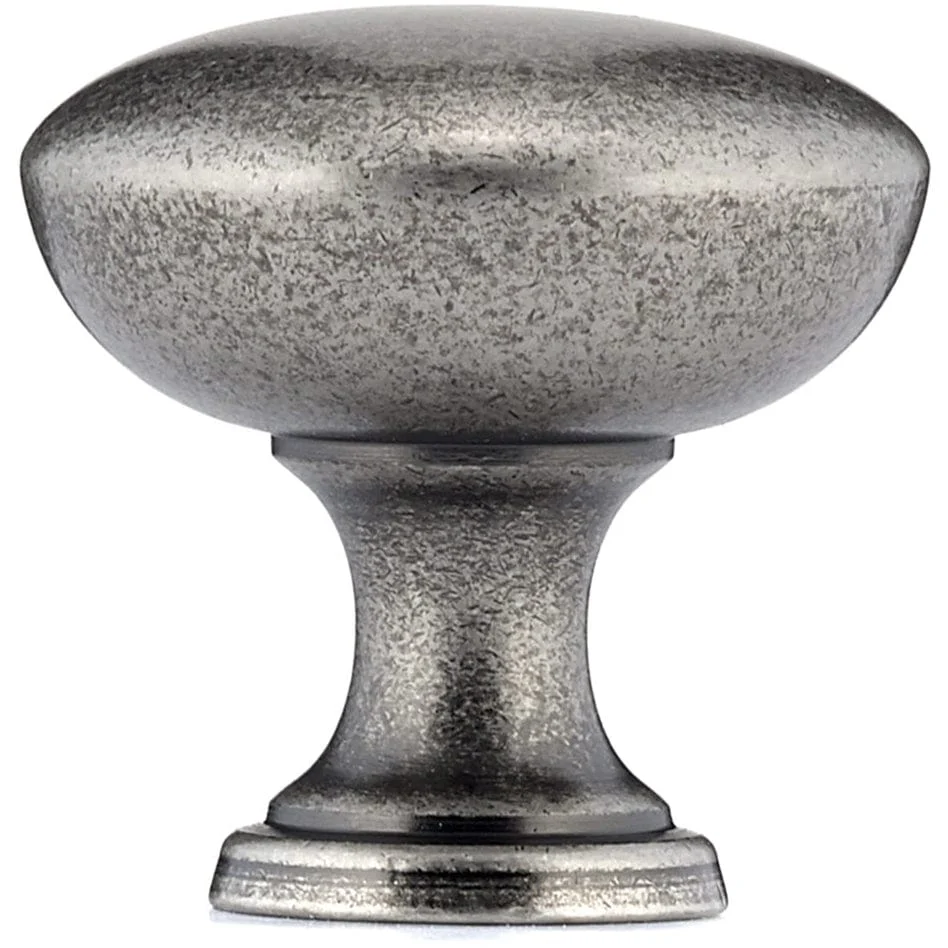 Traditional Knob, 1-3/16" D, Pewter - Image 3