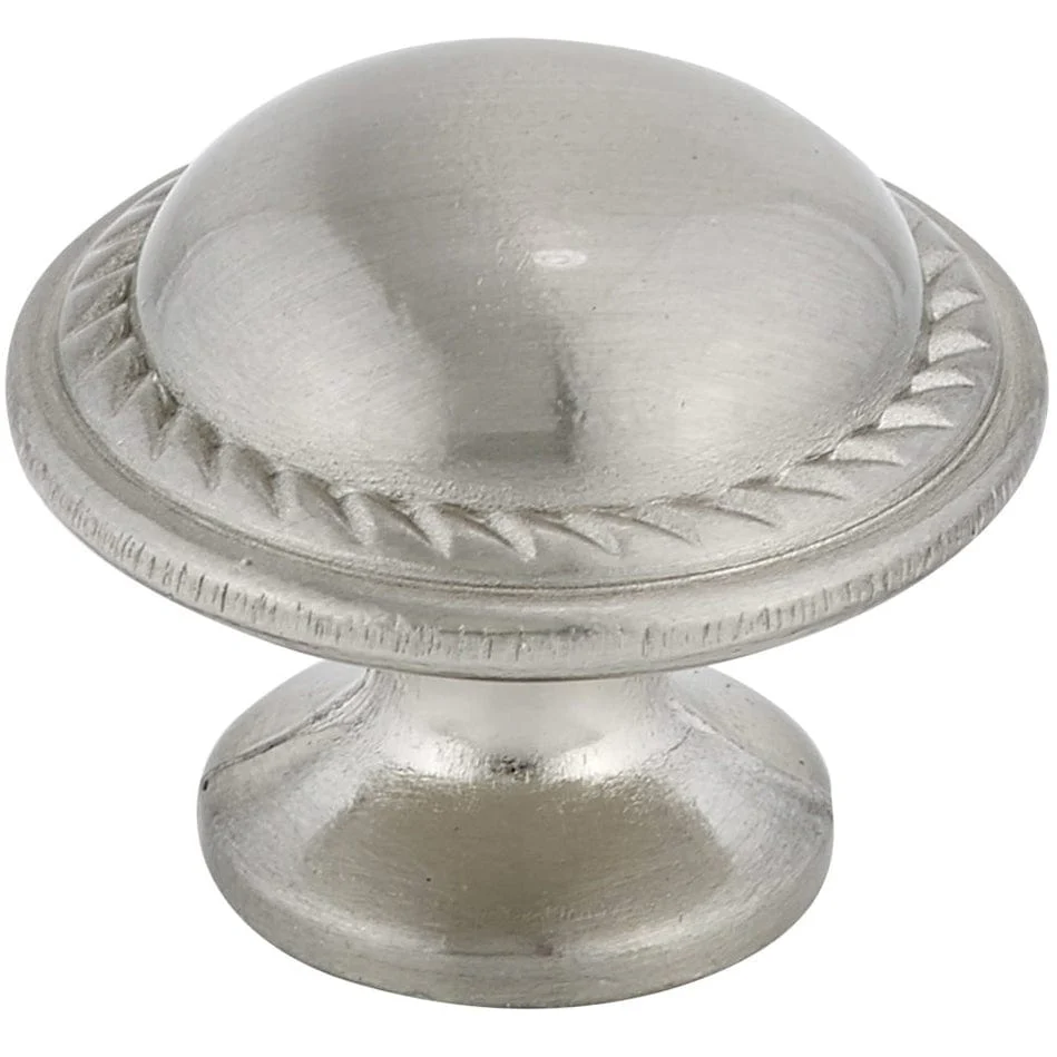 Traditional Knob, 1-3/16" D, Brushed Nickel - Image 1
