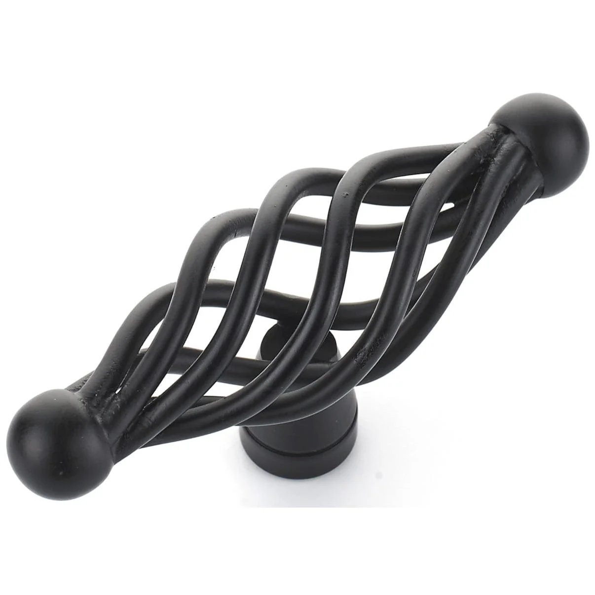 Traditional Knob, 2-23/32″ x 25/32″, Matte Black