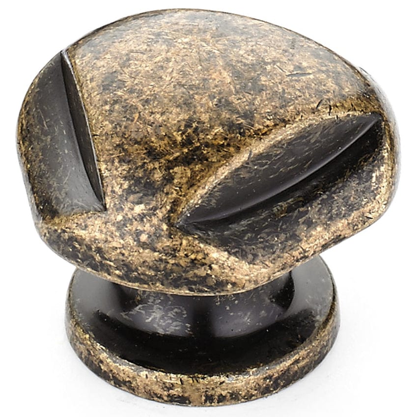 Traditional Knob, 1-1/8″ D, Burnished Brass