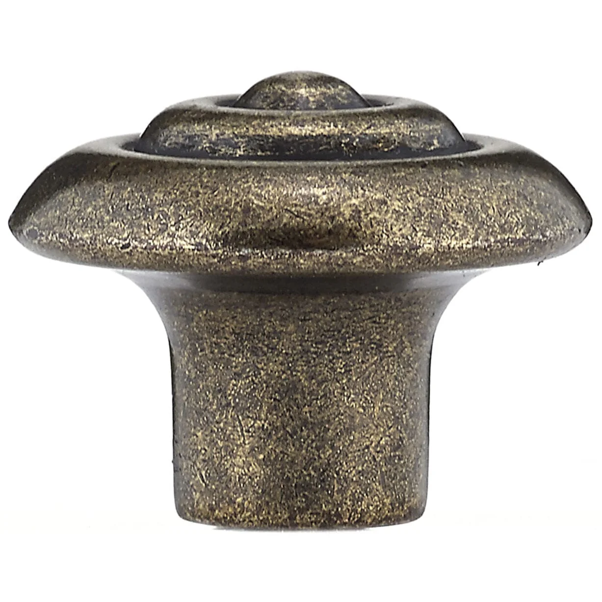 Traditional Knob, 1-1/4" D, Burnished Brass - Image 3