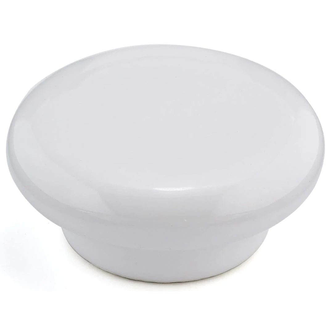 Contemporary Knob, 2-3/32″ D, White