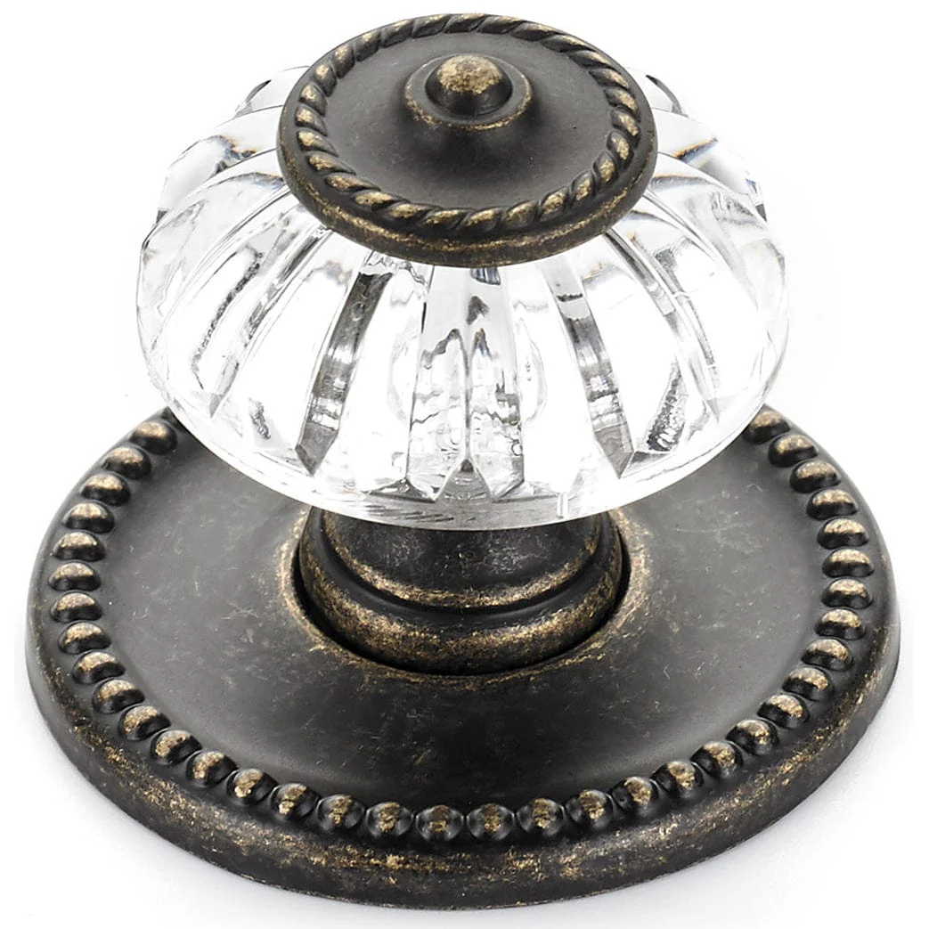 Eclectic Knob, 1-5/16" D, Burnished Brass - Image 1