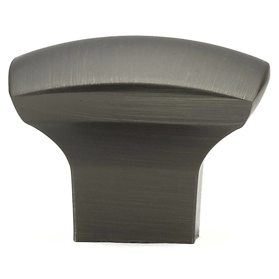 Contemporary Knob, 1-7/32" x 1-7/32", Antique Nickel - Image 1