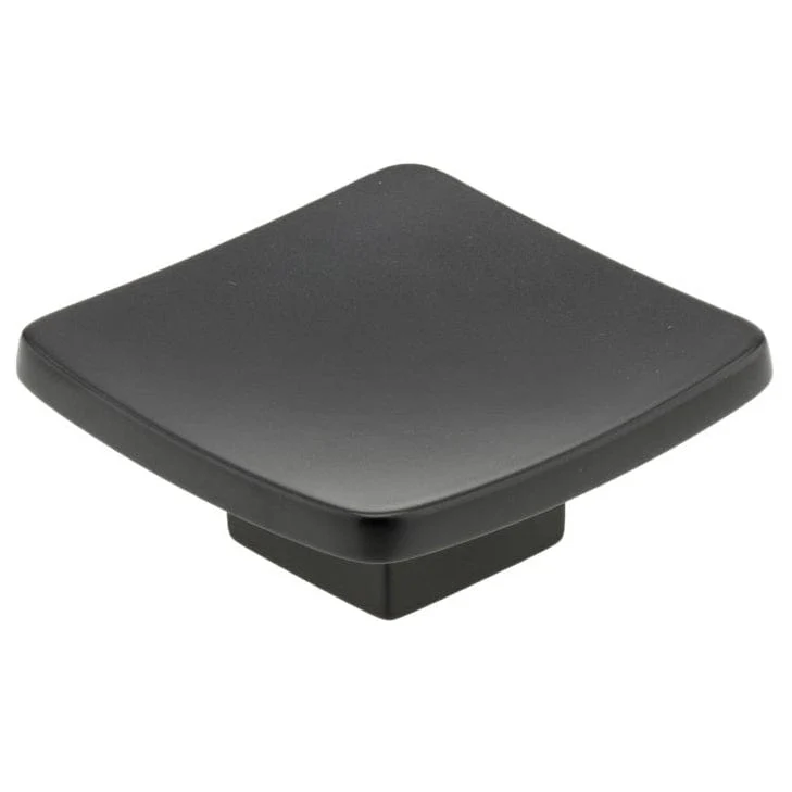 Contemporary Knob, 2-1/4" x 2-1/4", Matte Black - Image 1
