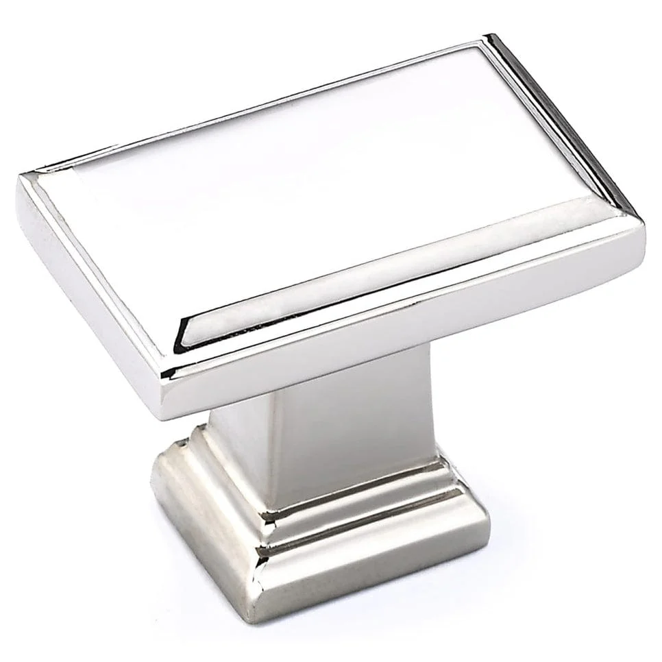 Transitional Knob, 1-1/2" x 15/16", Polished Nickel - Image 1