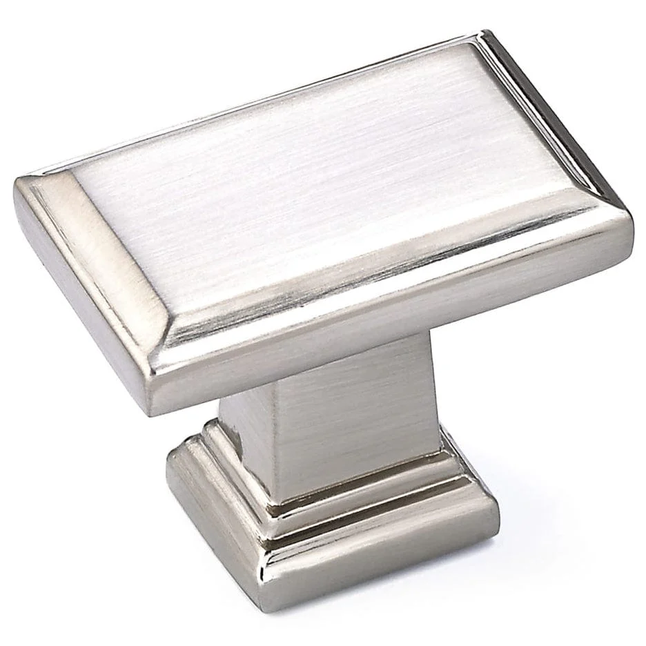Transitional Knob, 1-1/2" x 15/16", Brushed Nickel - Image 1