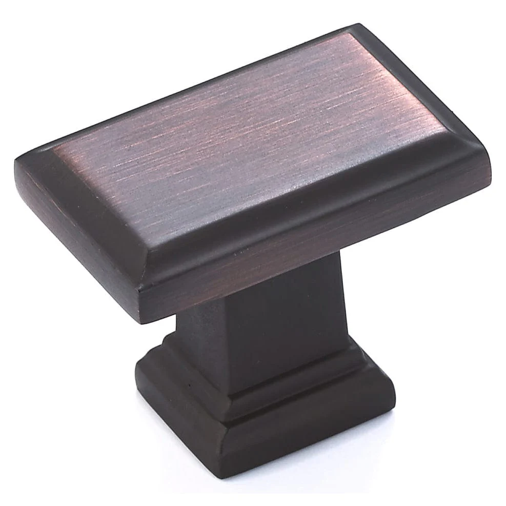 Transitional Knob, 1-1/2" x 15/16", Brushed Oil-Rubbed Bronze - Image 1