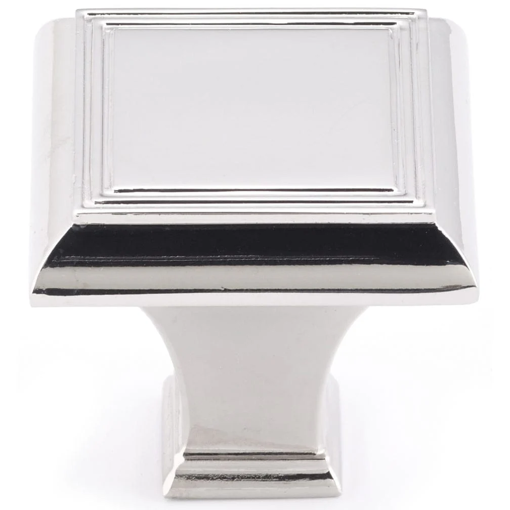 Traditional Knob, 1-3/8″ x 1-3/8″, Polished Nickel