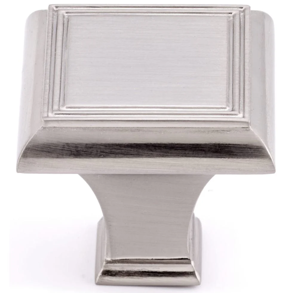 Traditional Knob, 1-3/8″ x 1-3/8″, Brushed Nickel