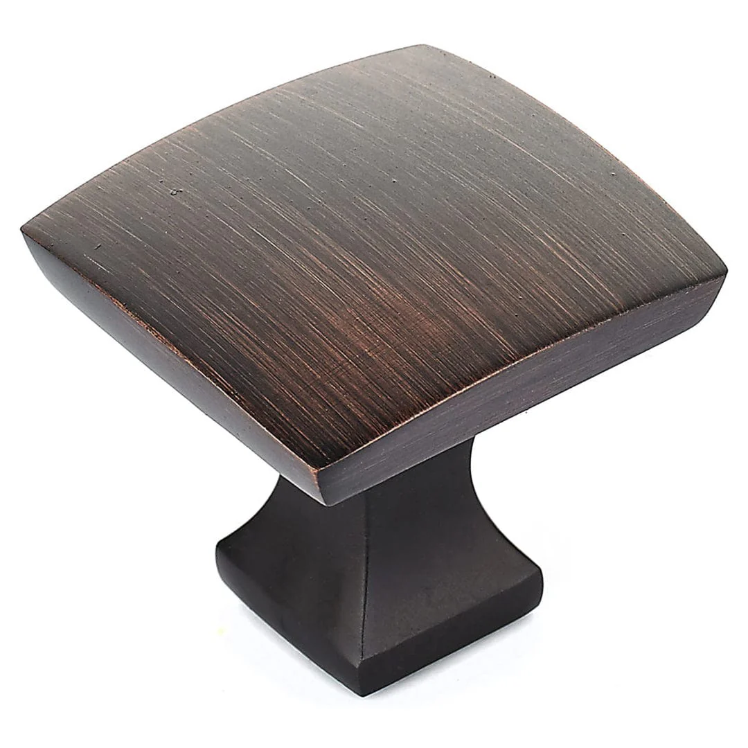 Transitional Knob, 1-5/16″ x 1-5/16″, Brushed Oil-Rubbed Bronze