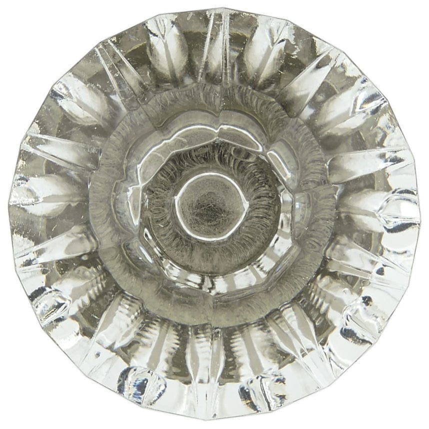 Eclectic Knob, 1-1/4" D, Clear, Brushed Nickel - Image 2