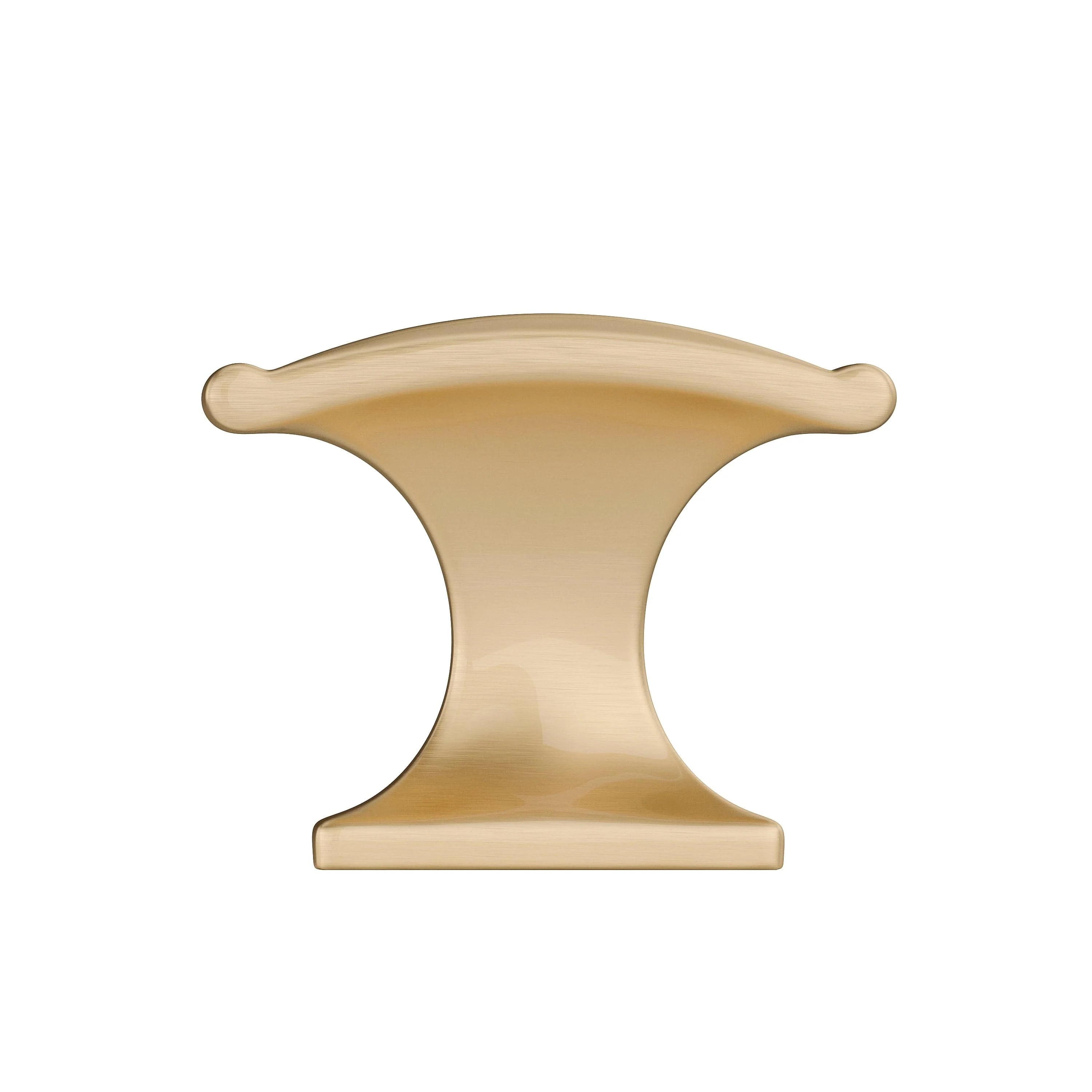 Traditional Knob, 1-3/8" x 25/32", Satin Brass - Image 2