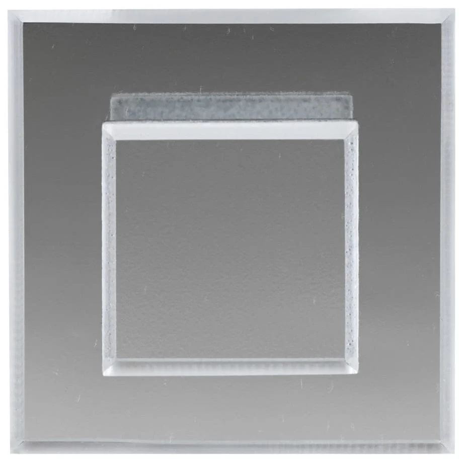 Contemporary Knob, 1-25/32" x 1-25/32", Transparent, Mirror Effect - Image 2