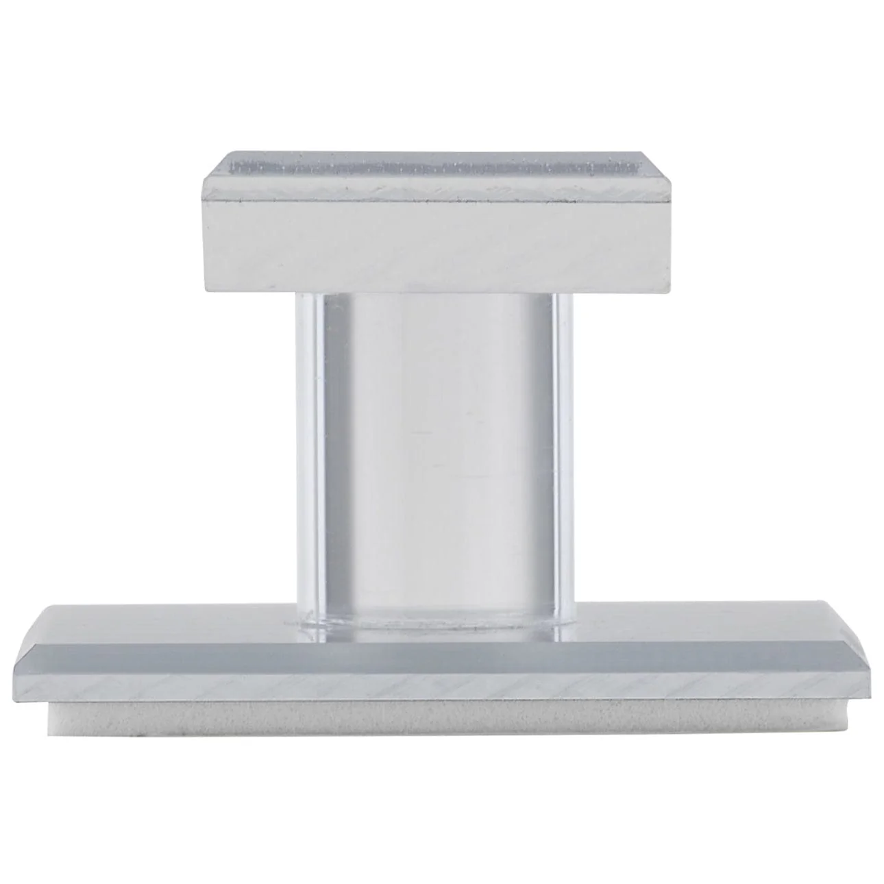 Contemporary Knob, 1-25/32" x 1-25/32", Transparent, Mirror Effect - Image 3