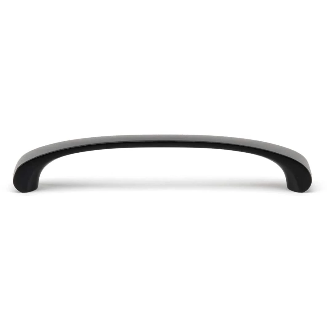 Modern Contemporary Arched Pull with Rounded Flared Ends - 5-1/16" Center-to-Center - Matte Black - 5-5/8" L - Image 3