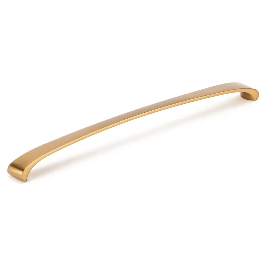 Modern Drawer Pull – Brushed Aurum Gold – 12-5/8″ Center-to-Center x 13-1/8″ L