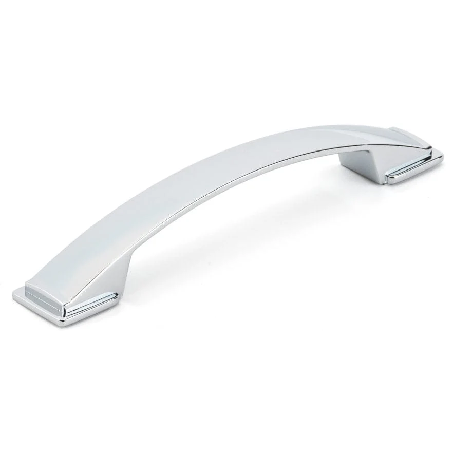 Contemporary Pull - 5-1/16" Center-to-Center - 31/32" W x 6-1/2" L - Chrome - Image 1