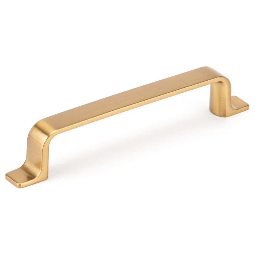 Modern Luxe Contemporary Pull – 5-1/16″ Center-to-Center – Aurum Brushed Gold – 19/32″ W x 6-1/2″ L