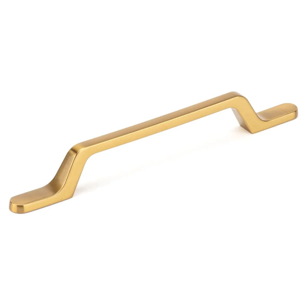 Refined Contemporary Pull – 5-1/16″ Center-to-Center – Aurum Brushed Gold – 1/2″ W x 7-5/8″ L