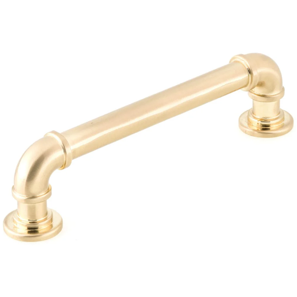 Eclectic Pull, 5-1/16" Center-to-Center, Satin Brass - Image 1