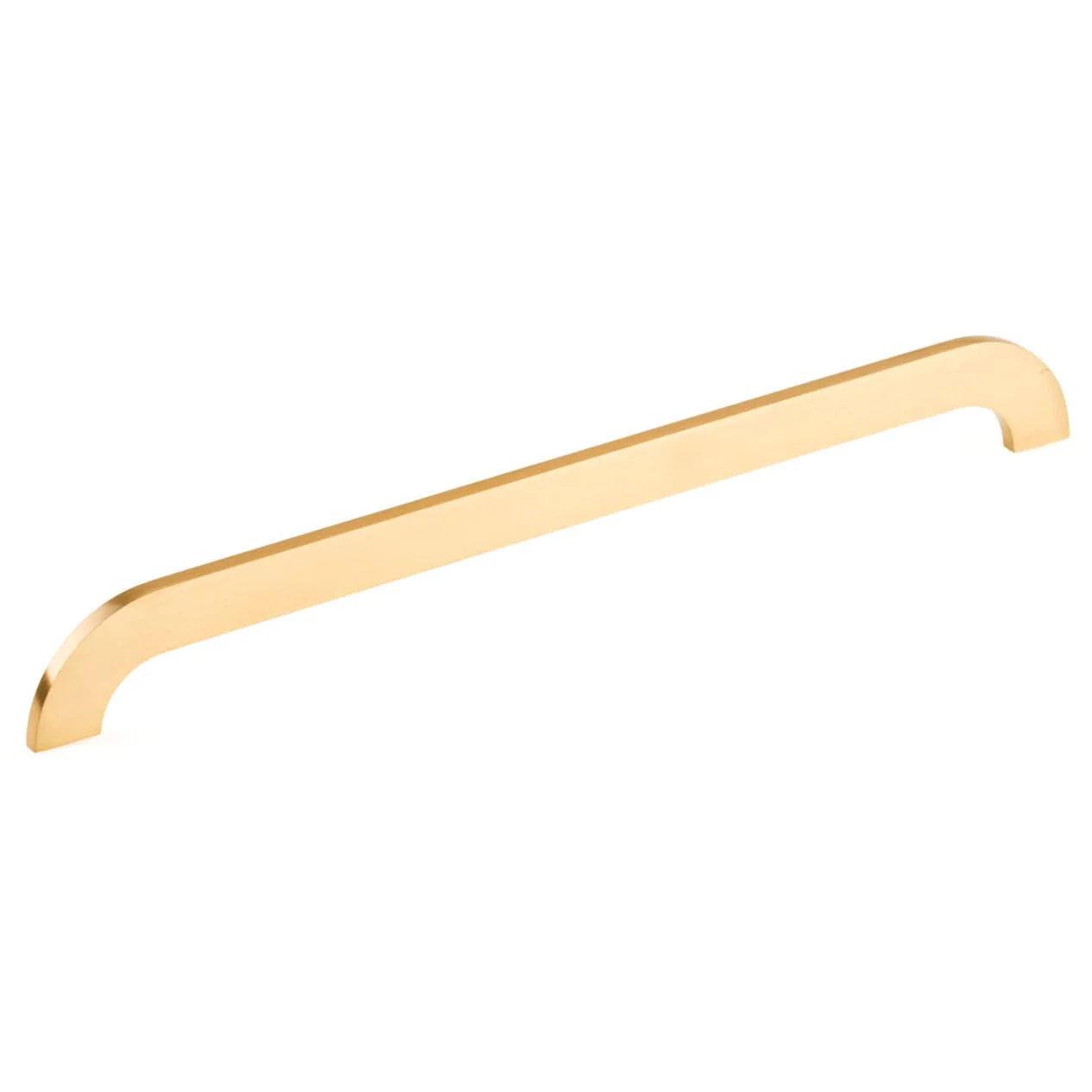 Contemporary Pull - 12-5/8" Center-to-Center - 1/4" W x 13-3/8" L - Brushed Gold - Image 1