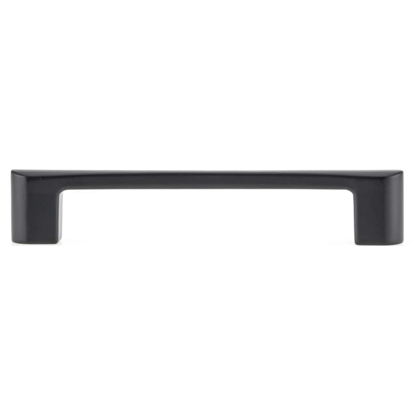 Contemporary Arched Pull with Rounded Flared Ends - 5-1/16" Center-to-Center - Matte Black 5-21/32" OL - Image 3