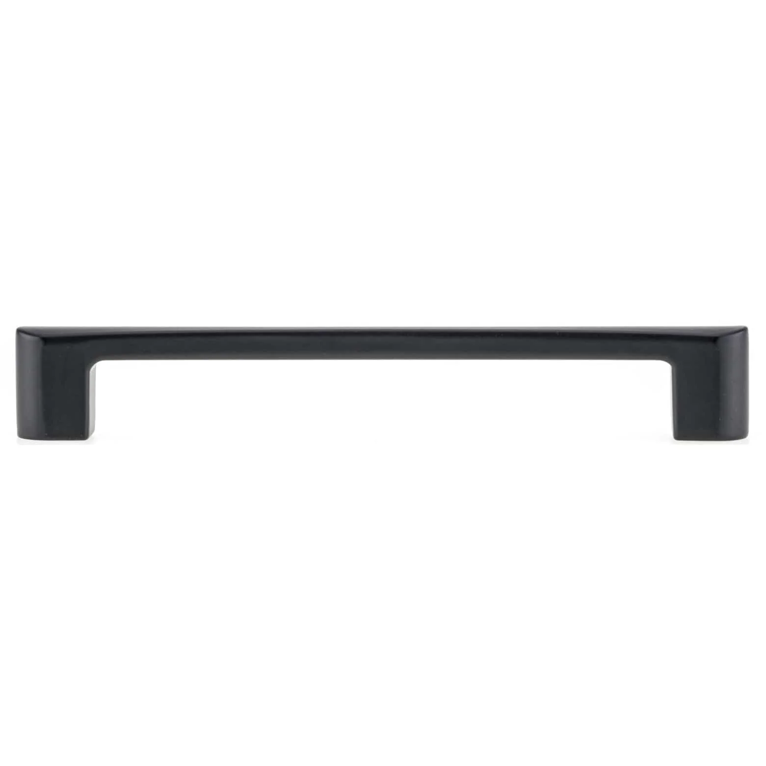 Contemporary Metal Pull with Rounded Flared Ends - 6-5/16" Center-to-Center - 6-15/16" OL - Matte Black - Image 3