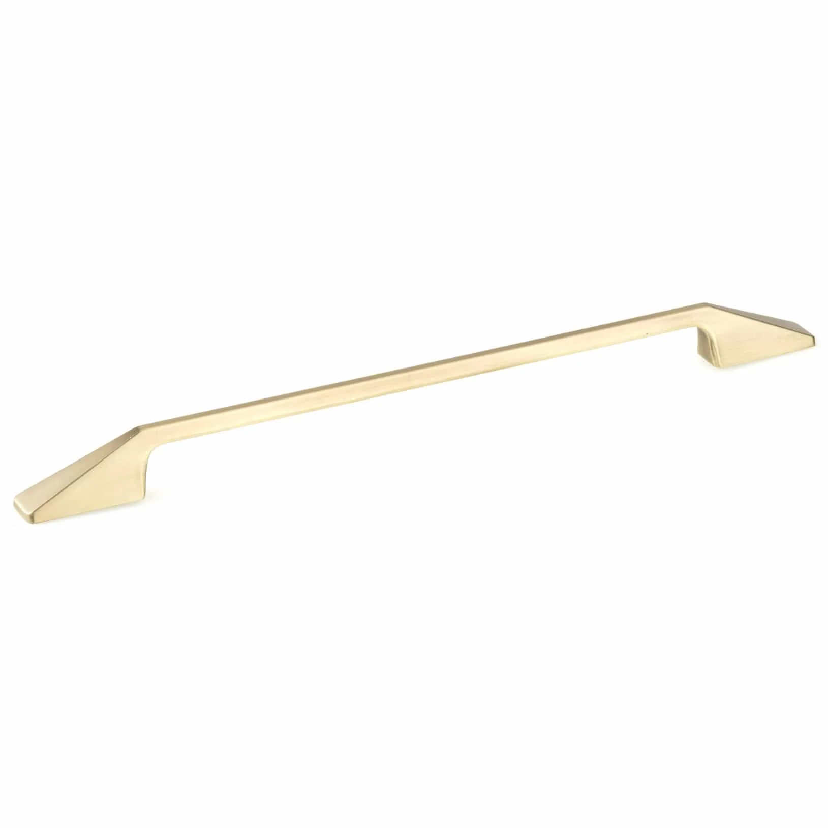 Contemporary Pull, 12-5/8" Center-to-Center, Satin Brass - Image 1