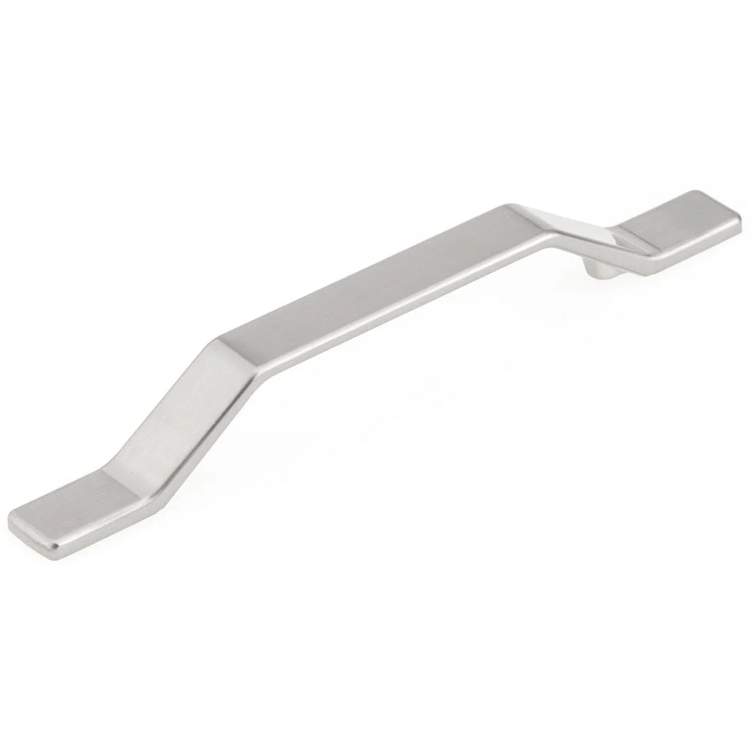 Contemporary Pull - 5-1/16" Center-to-Center - 23/32" W x 7-7/8" L - Brushed Nickel - Image 1