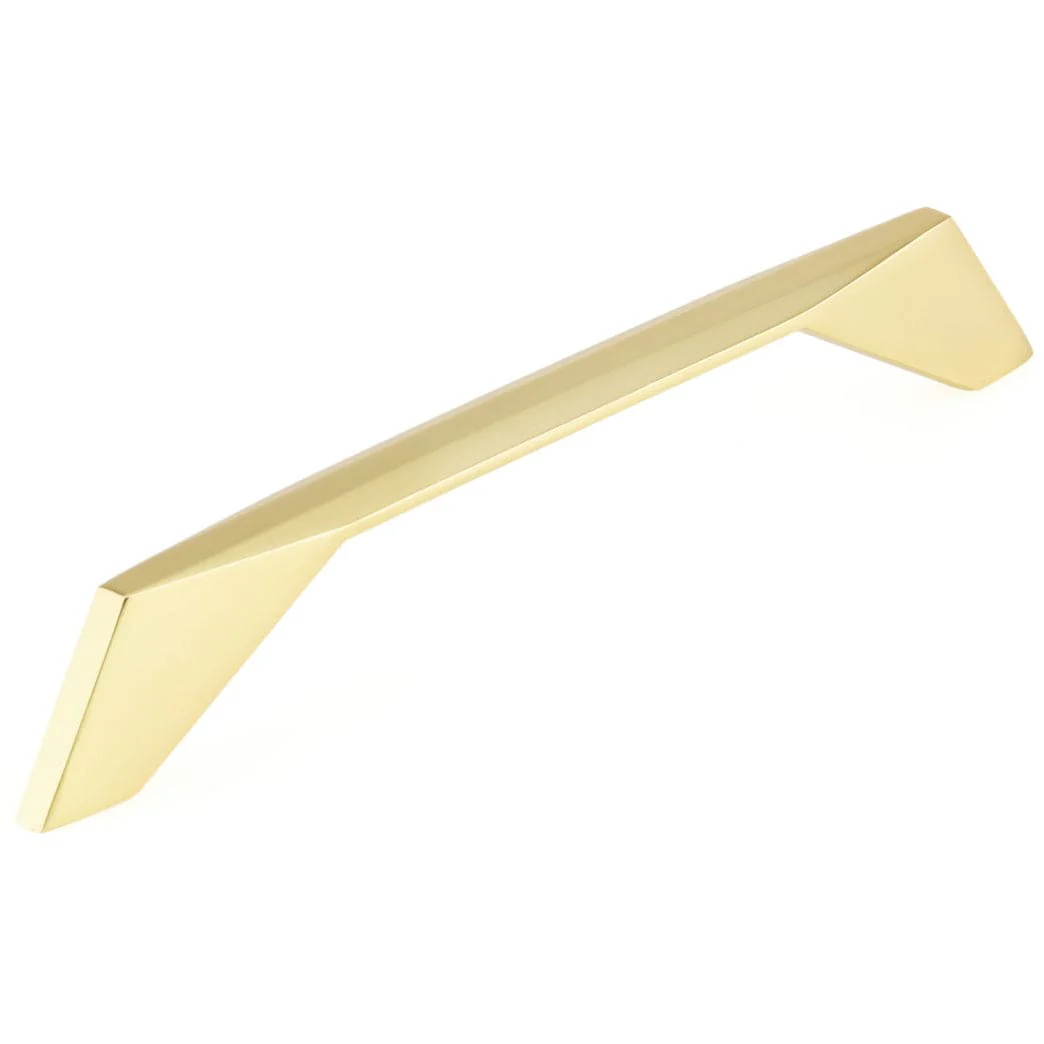 Contemporary Pull, 6-5/16" Center-to-Center, Brushed Gold - Image 1