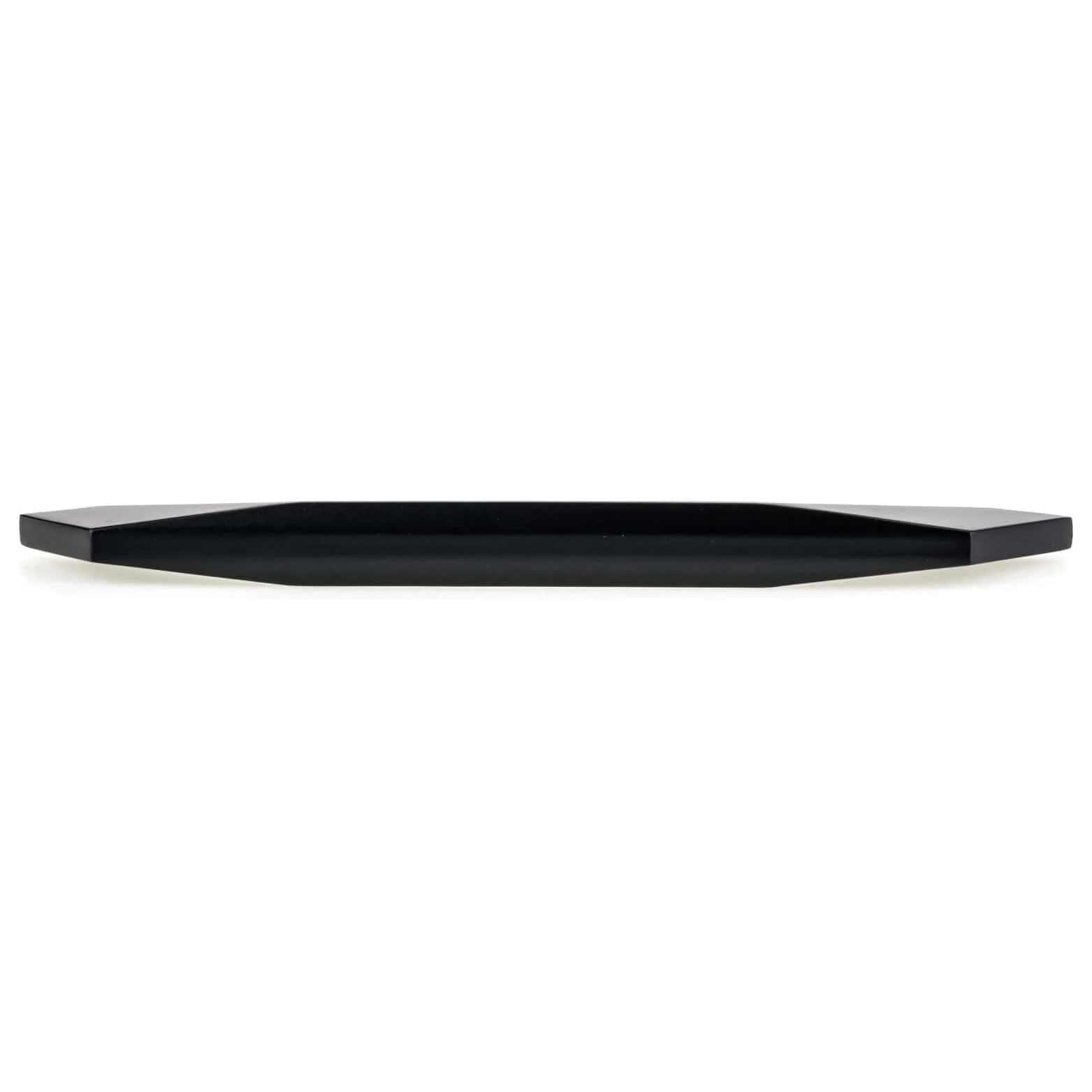 Contemporary Pull with Flared Geometric Posts - 6-5/16" Center-to-Center - 7-5/32" OL - Matte Black - Image 2