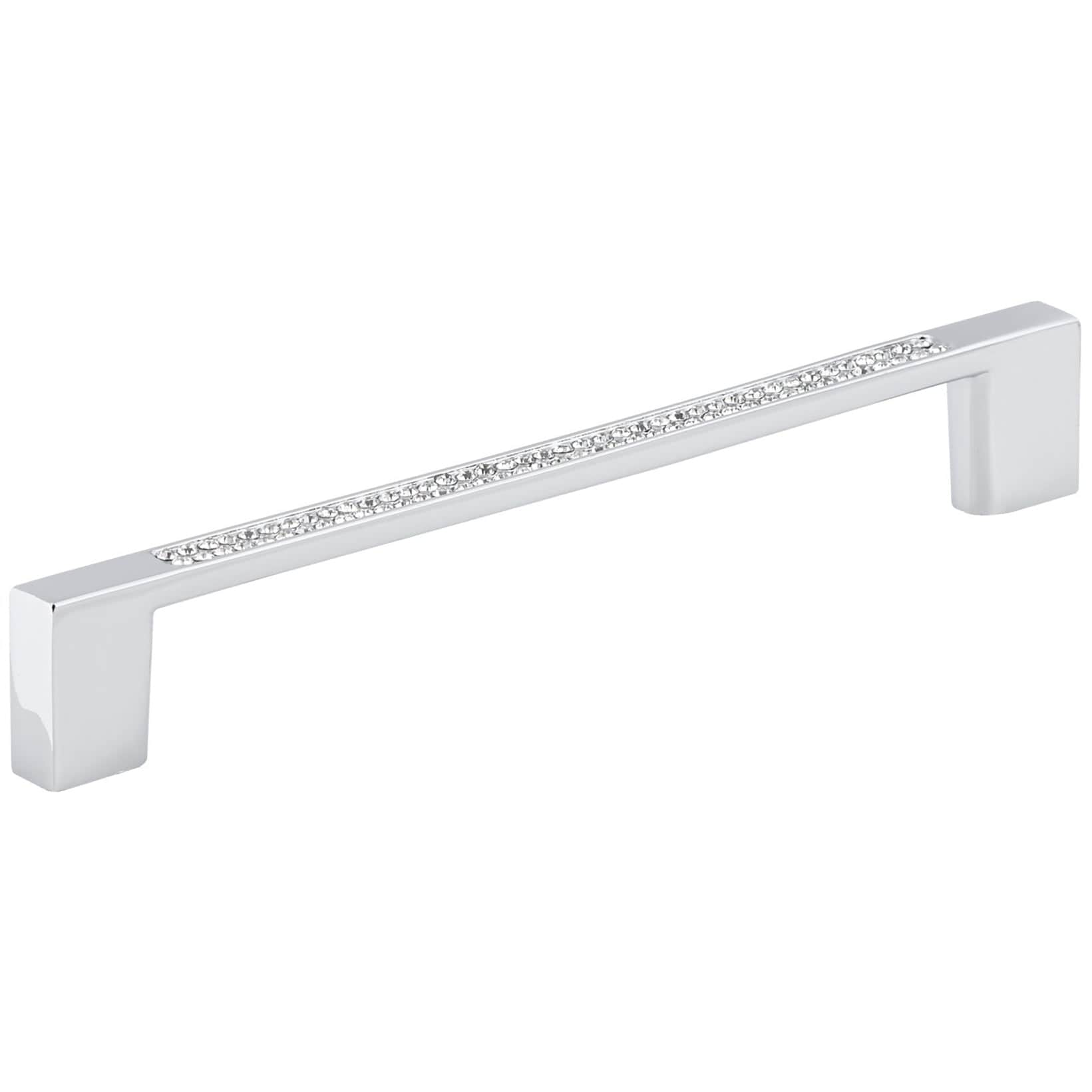 Contemporary Pull, 5-1/16" Center-to-Center, Chrome, Crystal - Image 1