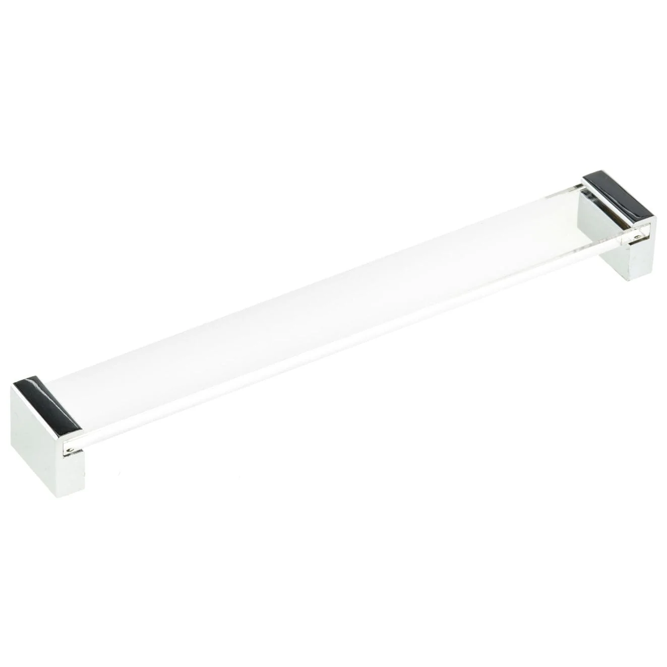 Contemporary Pull - 10-1/8" Center-to-Center - Chrome/Clear Acrylic - Image 1