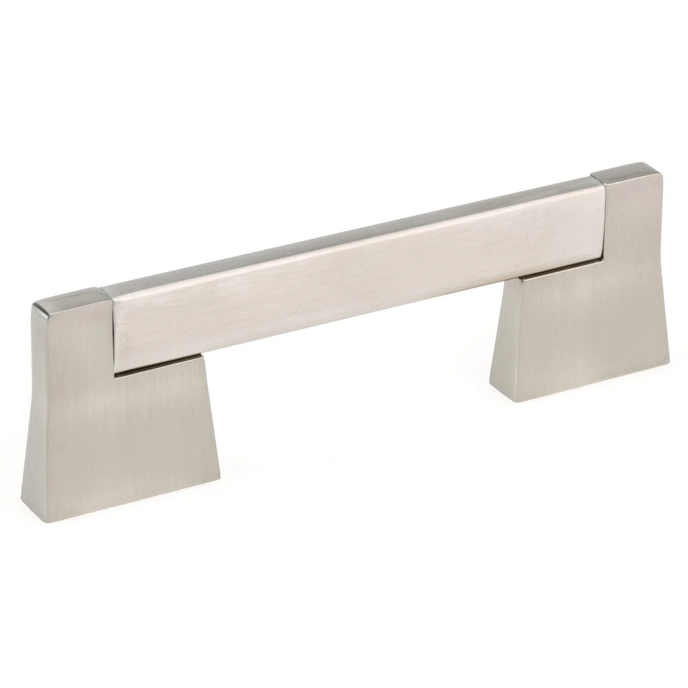 Contemporary Pull - 3-3/4" Center-to-Center - 11/32" W x 5-5/32" L - Brushed Nickel - Image 1