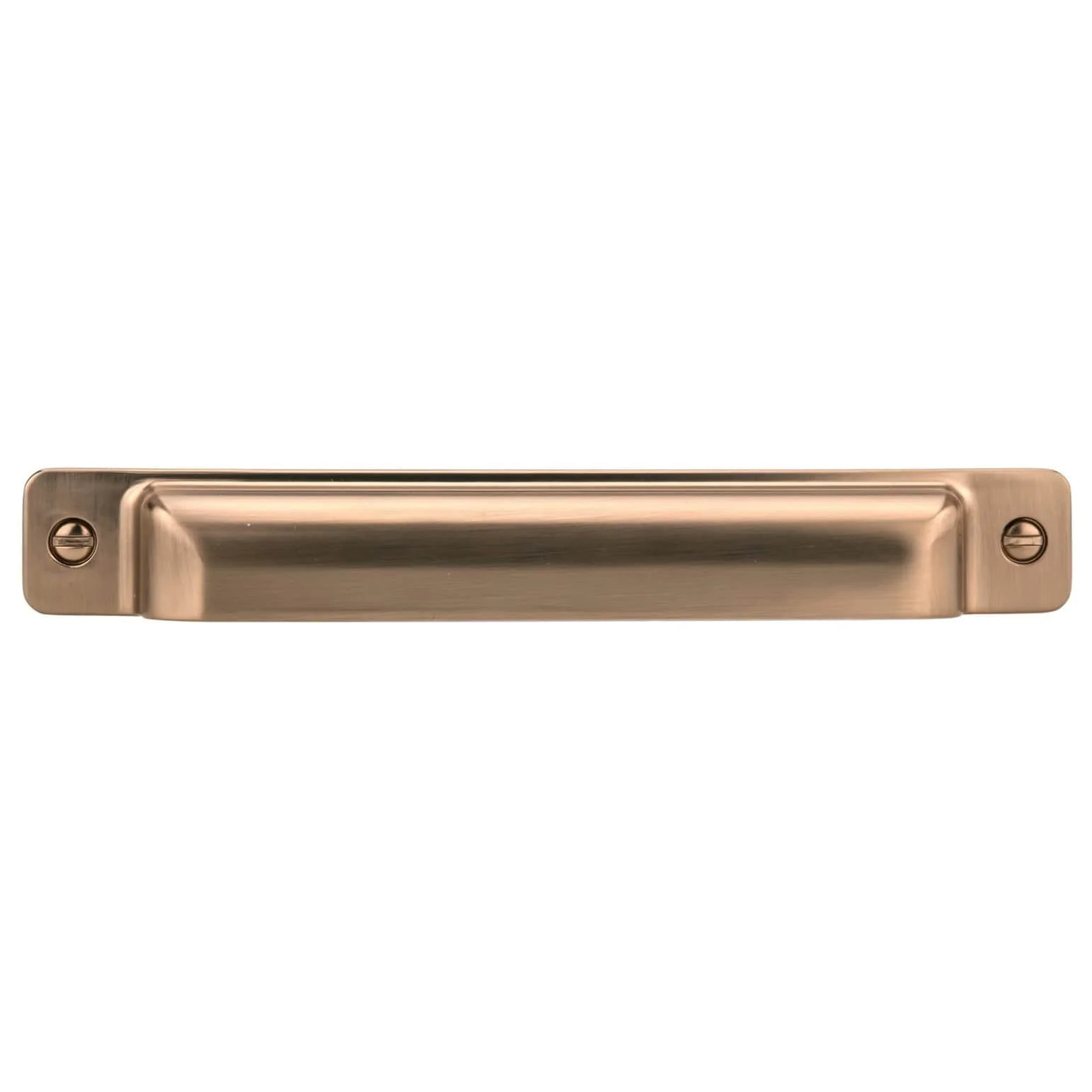 Rectangular Cup Transitional Pull – 5-1/32″ Center-to-Center -5-3/4″ OL – Champagne Bronze