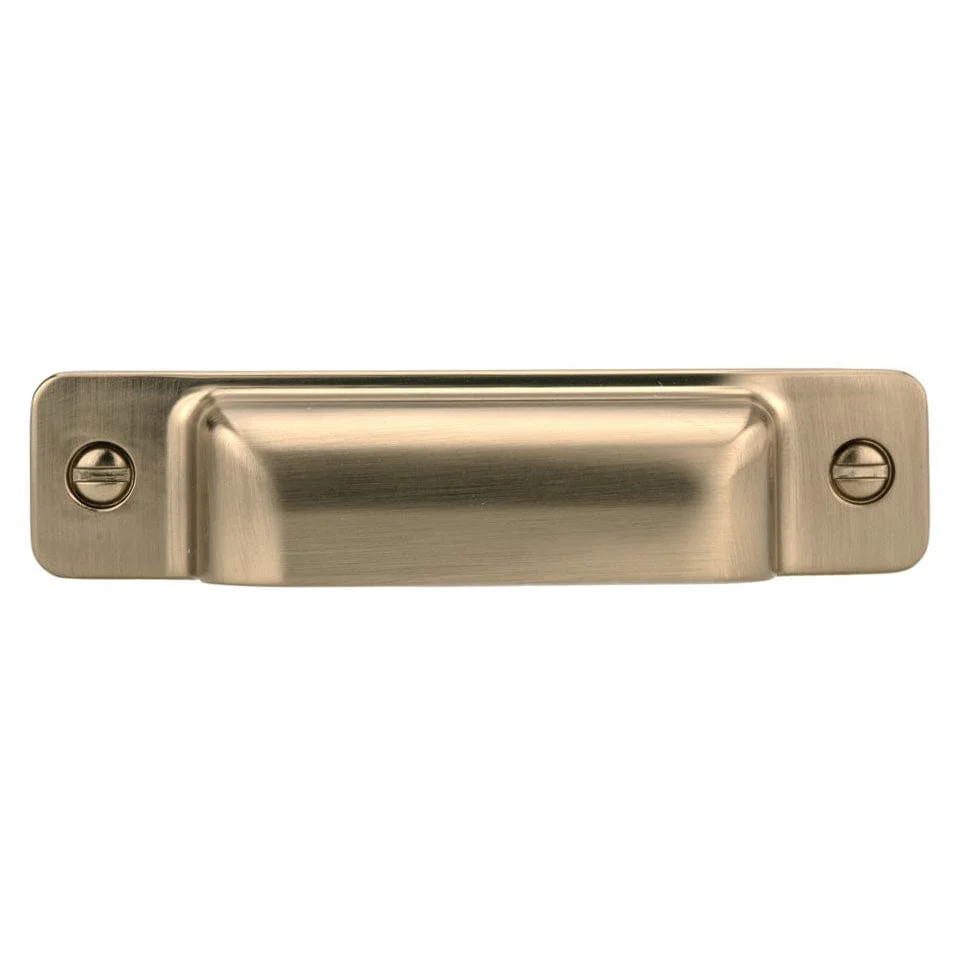 Rectangular Cup Transitional Pull – 3-3/4″ Center-to-Center – 4-1/2″ OL – Champagne Bronze