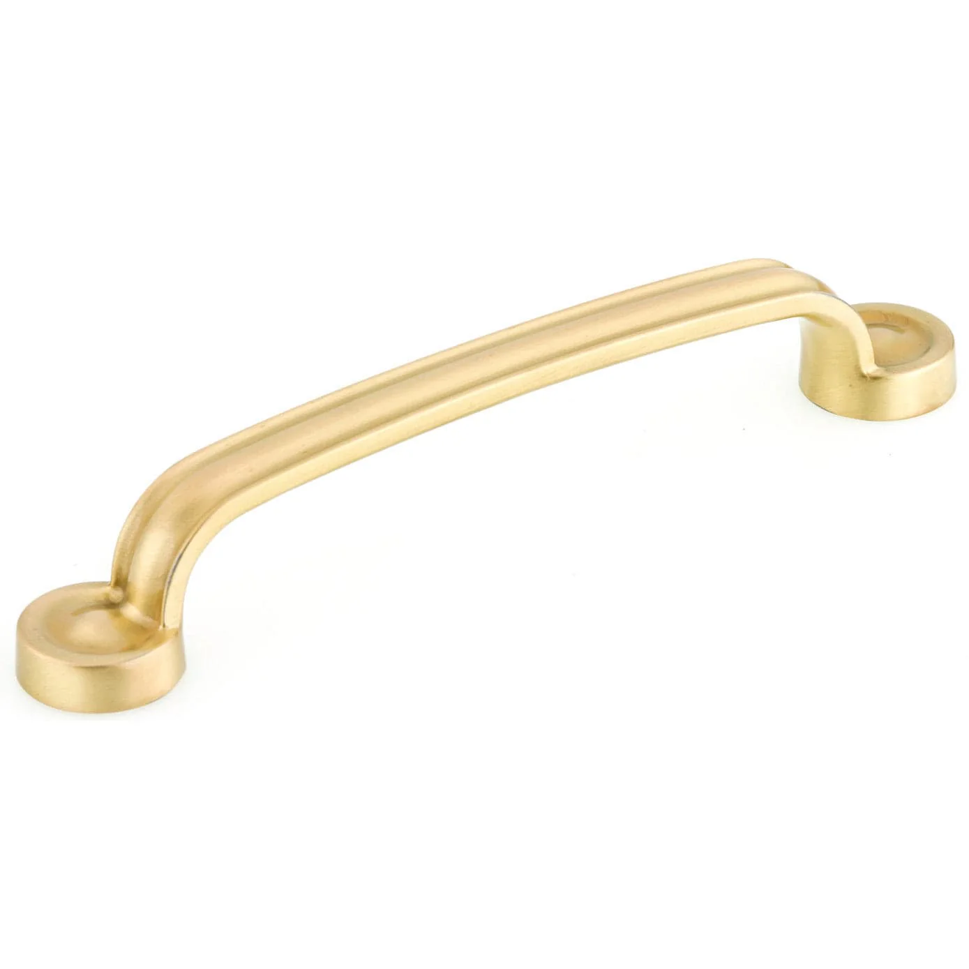 Traditional Pull, 5-1/16" Center-to-Center, Satin Brass - Image 1
