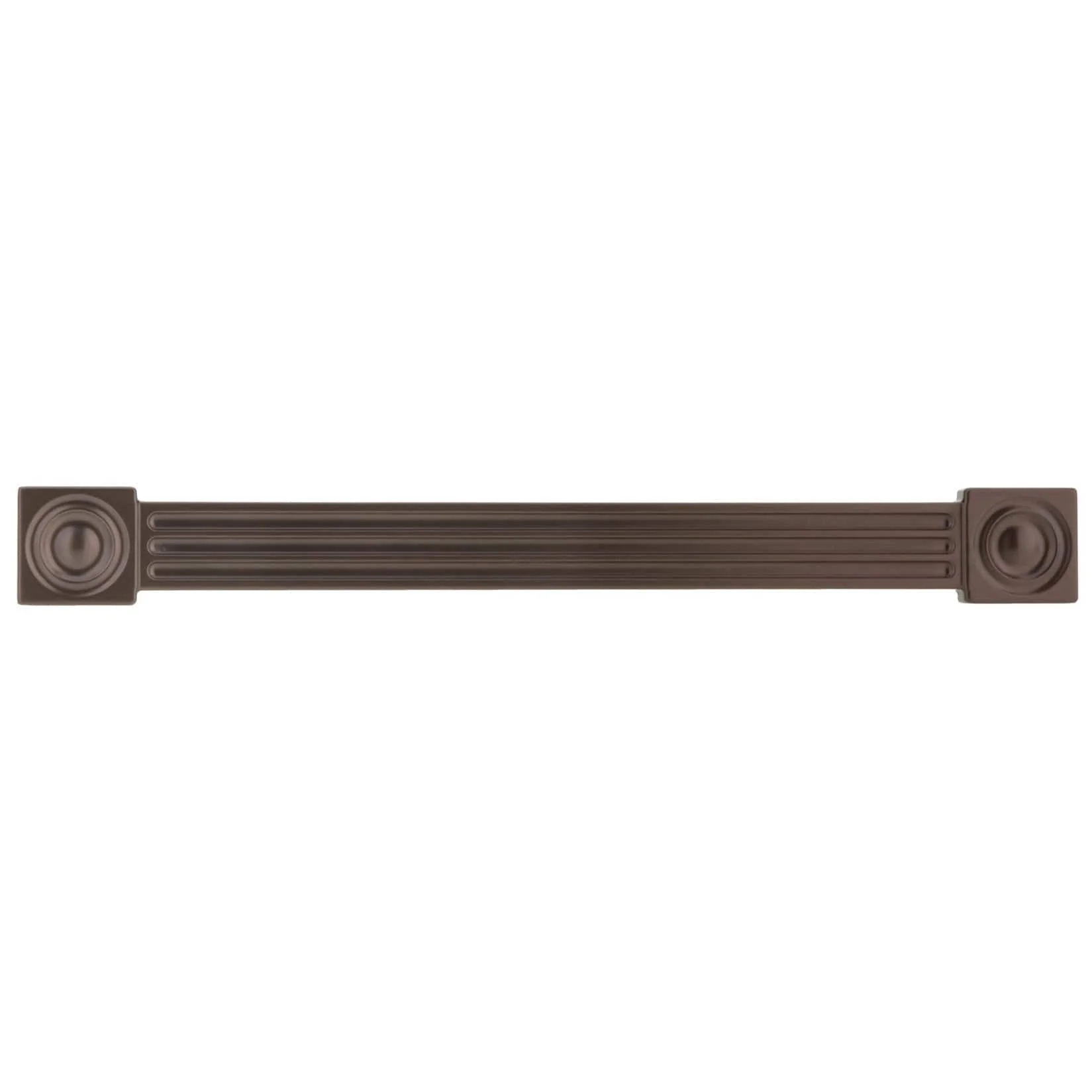 Art Deco Style Transitional Pull - 7-9/16" Center-to-Center - 8-1/2" OL - Honey Bronze - Image 2