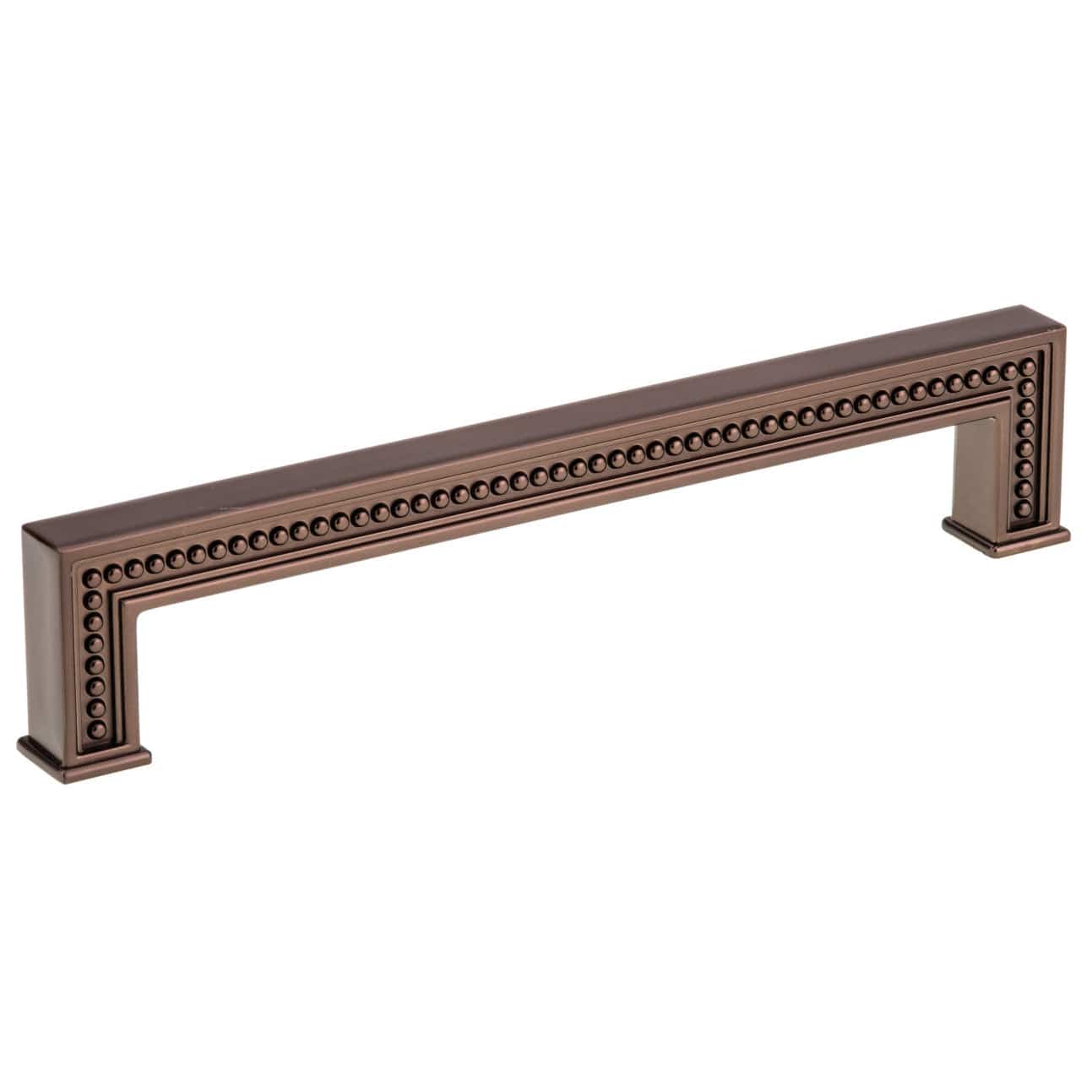 Transitional Pull with Side Beading – 7-9/16″ Center-to-Center – 8-9/32″ OL – Honey Bronze