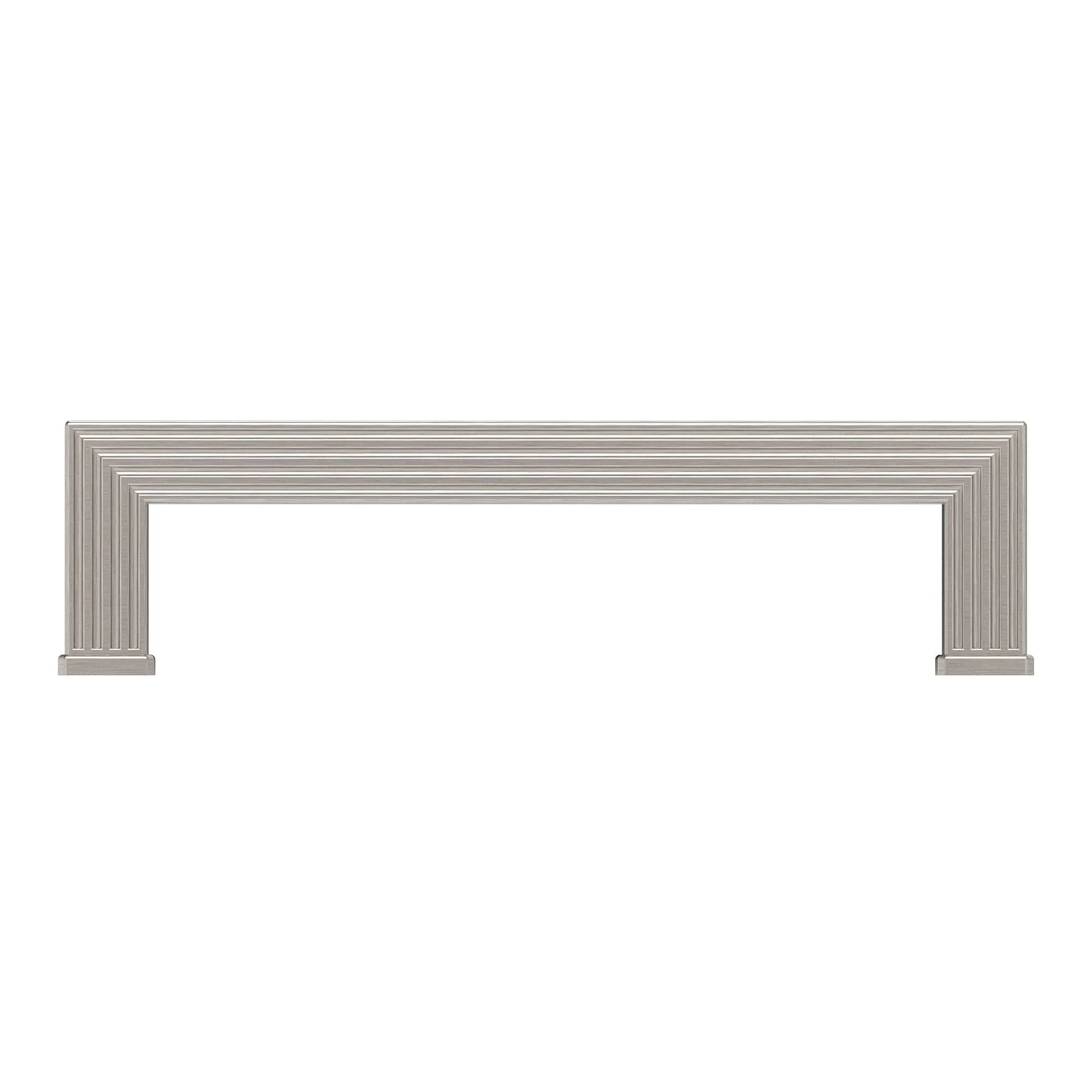Transitional Textured Smooth-Faced Pull - 5-1/32" Center-to-Center - 5-19/32" OL - Brushed Nickel - Image 2