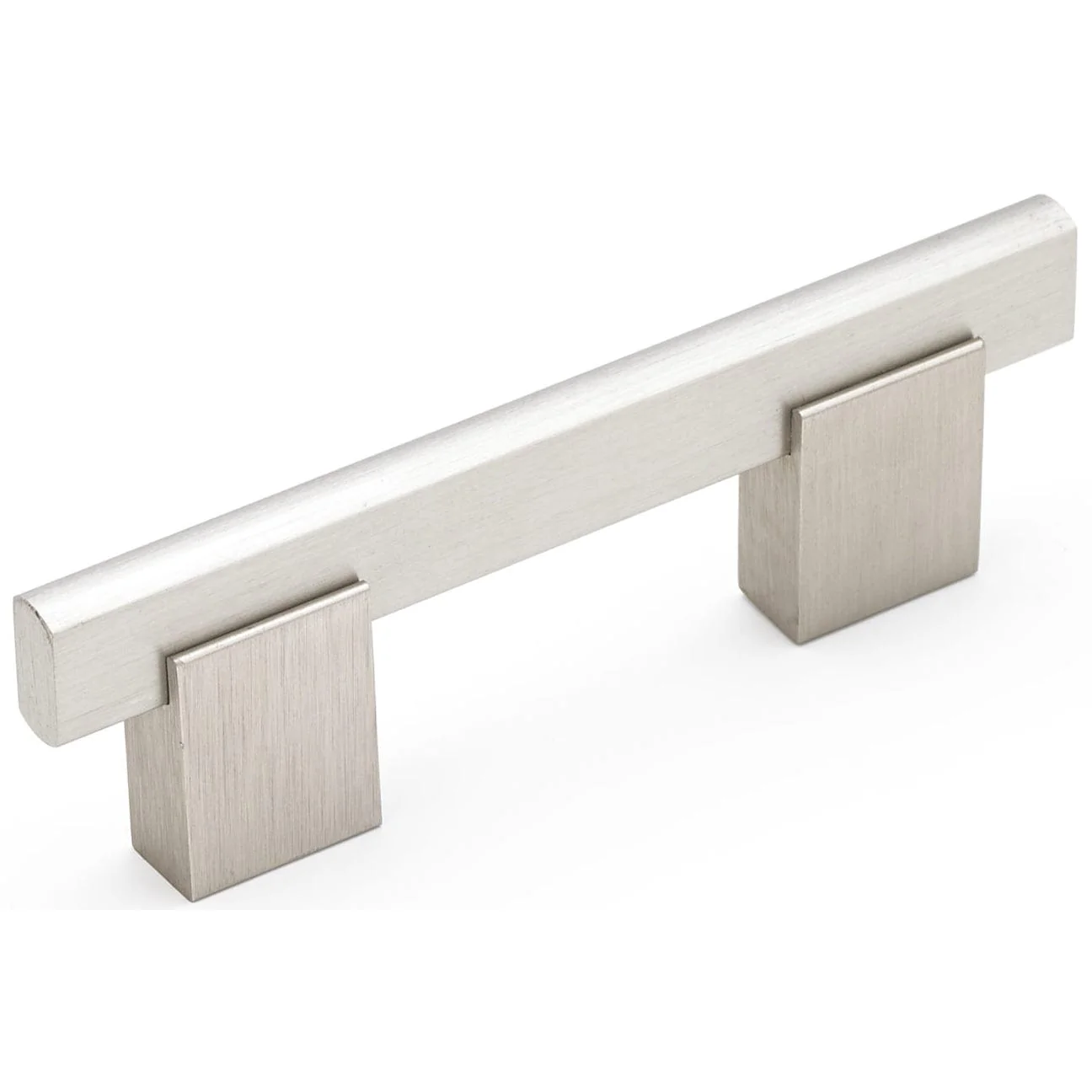 Contemporary Pull, 3" Center-to-Center, Brushed Nickel - Image 1