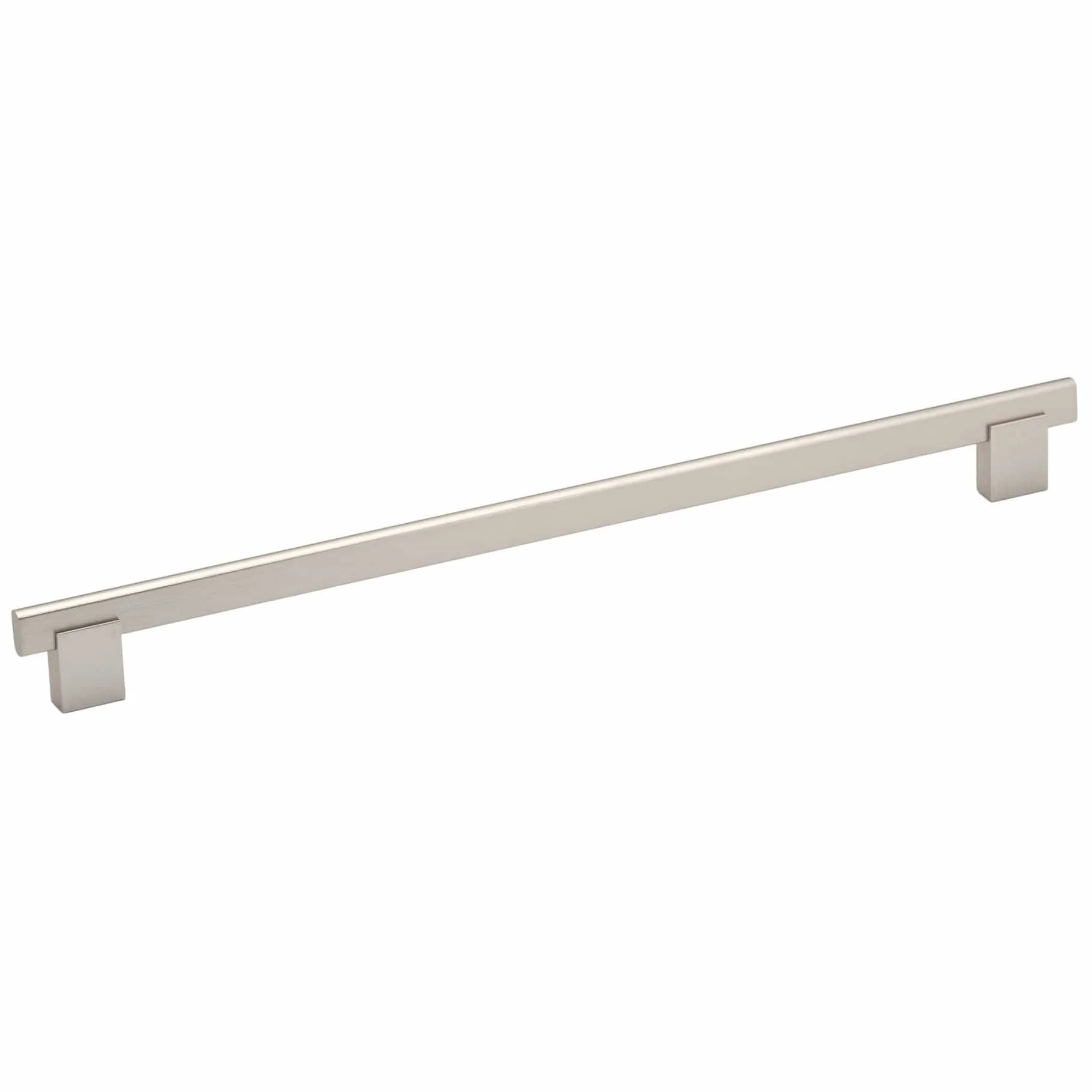 Contemporary Pull - 12-5/8" Center-to-Center - 7/16" W x 13-7/8" L - Brushed Nickel - Image 1