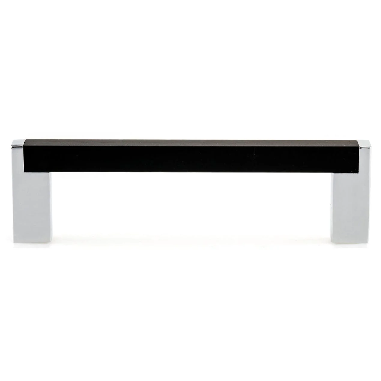 Contemporary Pull, 3-3/4" Center-to-Center, Chrome, Matte Black - Image 3