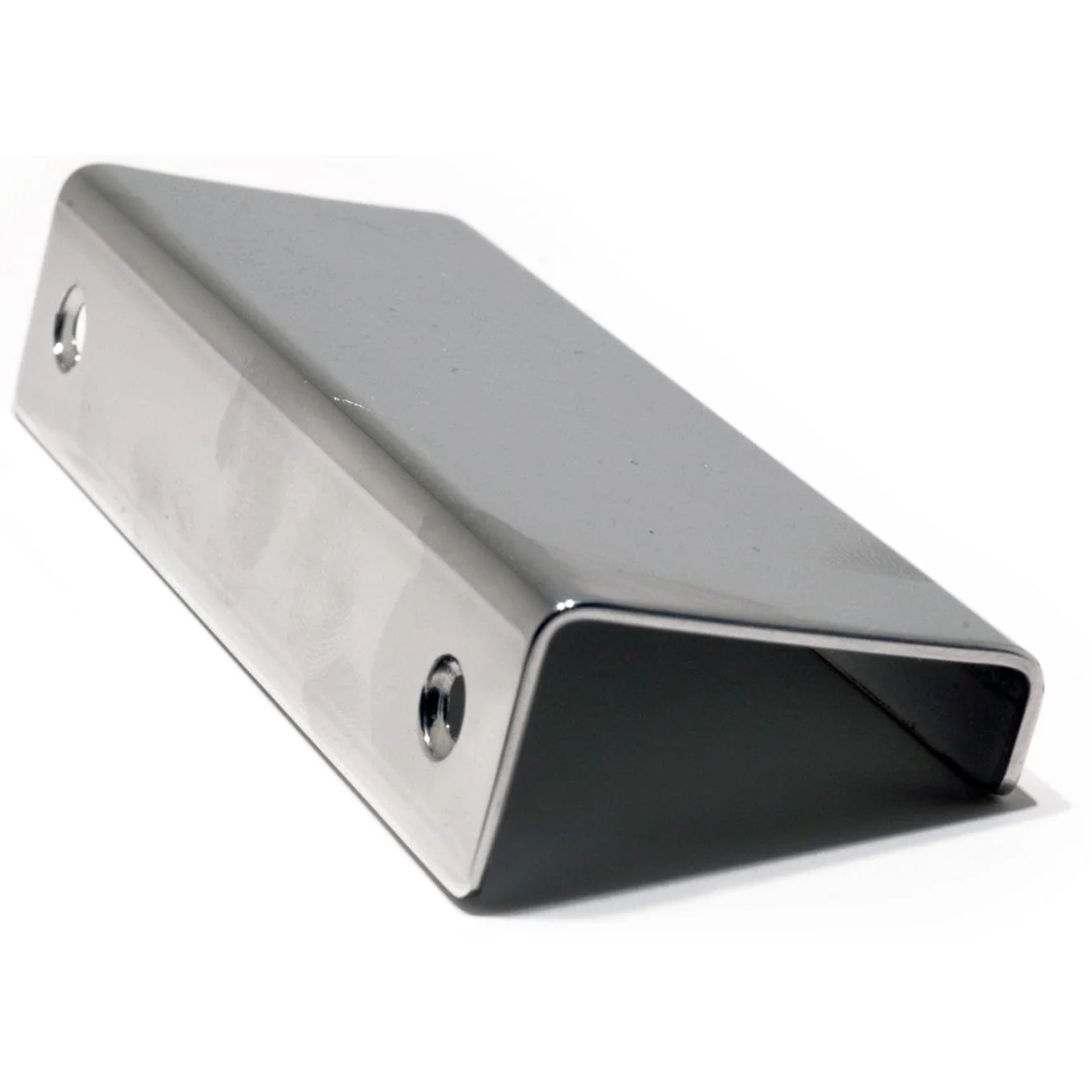 Contemporary Edge Pull, 3-1/8" Center-to-Center, Chrome - Image 1