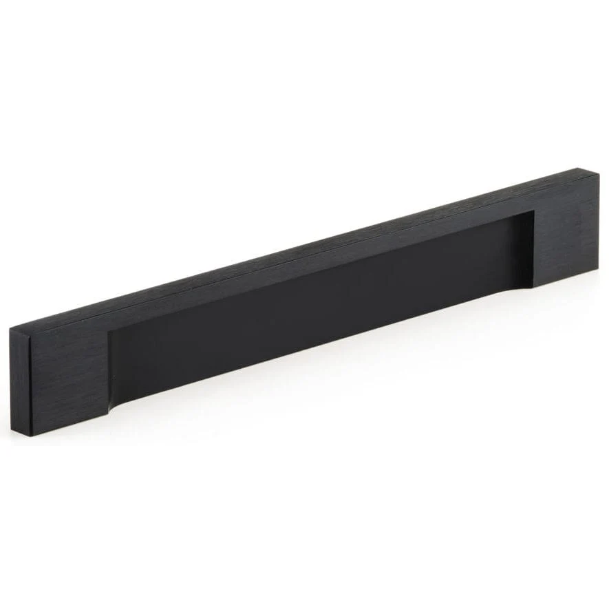 Contemporary Pull, 5-1/16" Center-to-Center, Brushed Black - Image 1